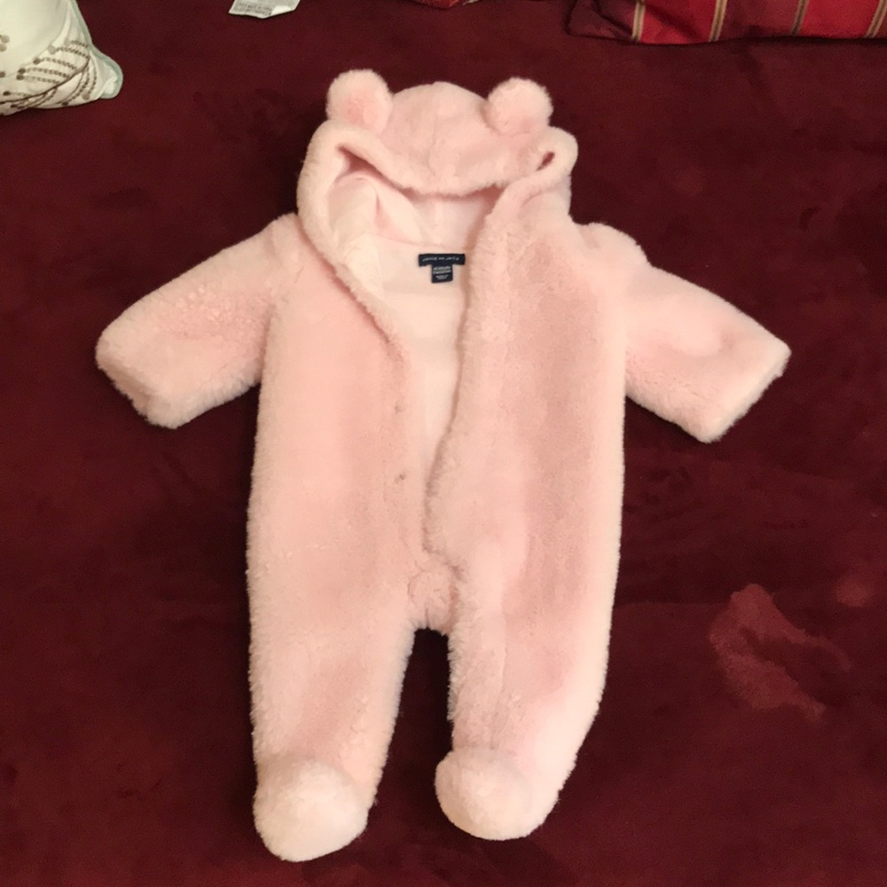 Janie and Jack fleece coverall bodysuit newborn